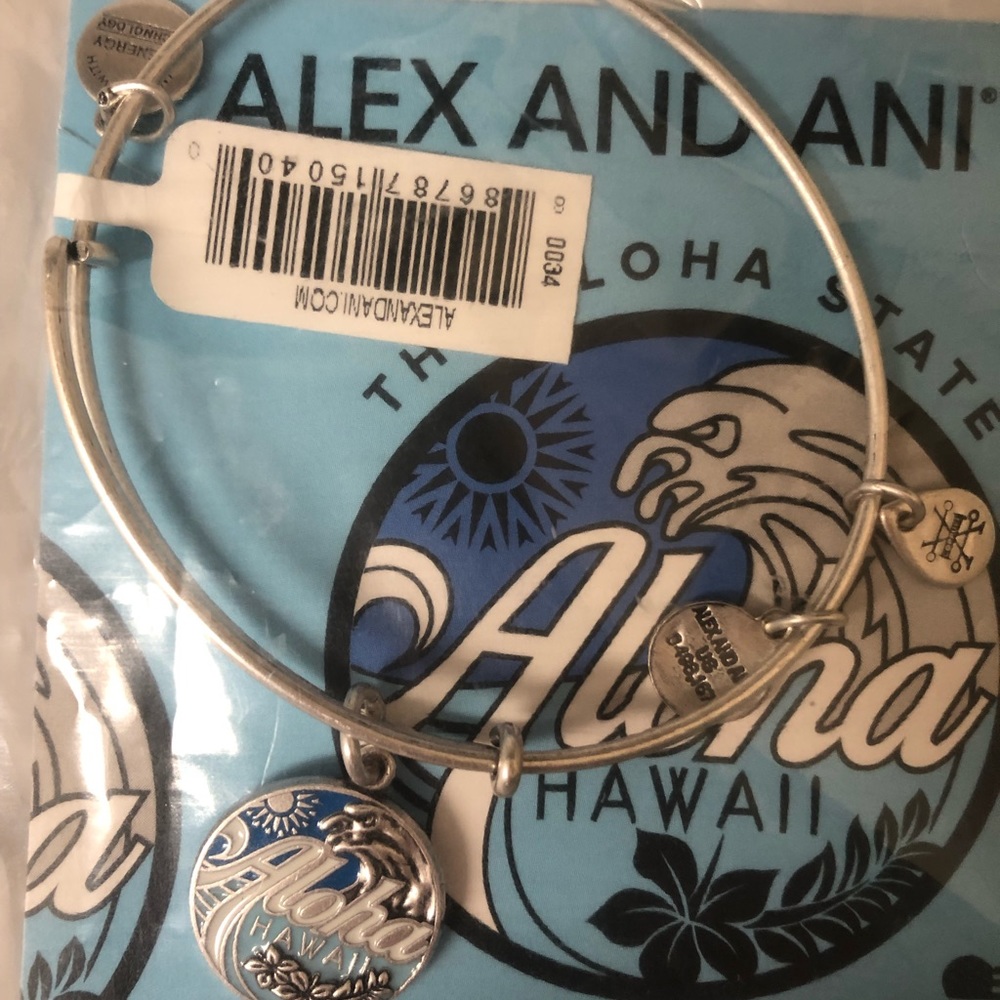New with tag Alex and Ani Aloha/Hawaii silver bracelet